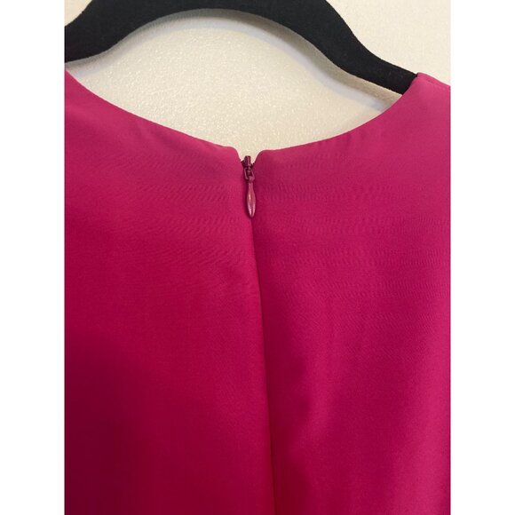 Banana Republic Petite Magenta Ruched Front 3/4 Sleeve Dress Size 0 - Picture 6 of 6